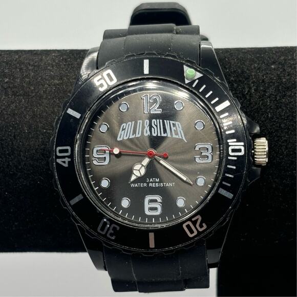 Black Gold & Silver Men's Watch - Picture 2 of 3